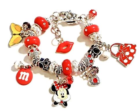 Minnie Mouse Disney Handmade European Charm Bracelet 7 1 12