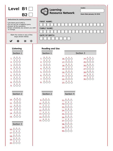10 Printable Answer Sheet Templates Samples Examples