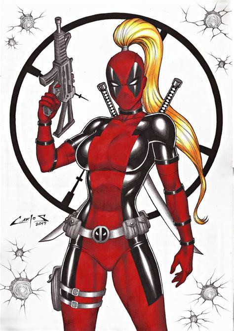 Lady Deadpool Commission Done By Carlosbragaart80 Lady Deadpool Deadpool Comic Deadpool