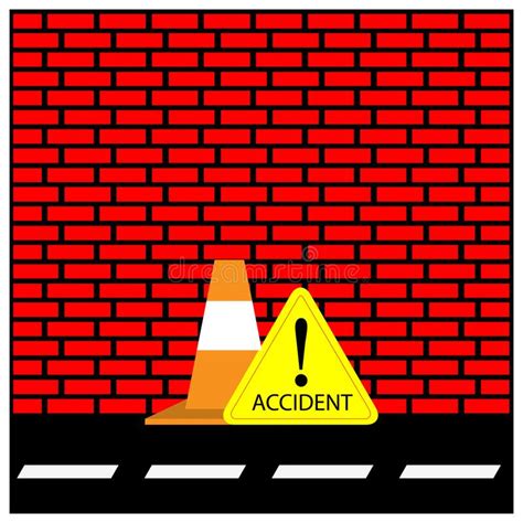 Accident Sign Stock Vector Illustration Of Notice Hazard 8155564
