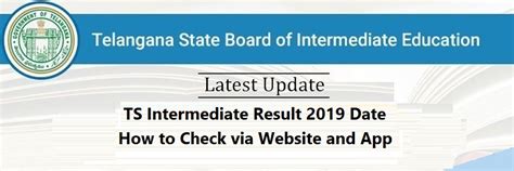 Telangana Inter Result 2019 Will Be Declared Today How To Check Via