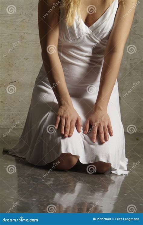 Hand On Knees Stock Photo Image