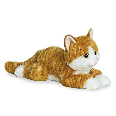 Aurora 12 Chester Tan Cat Flopsie Plush Stuffed Animal Toy 31456