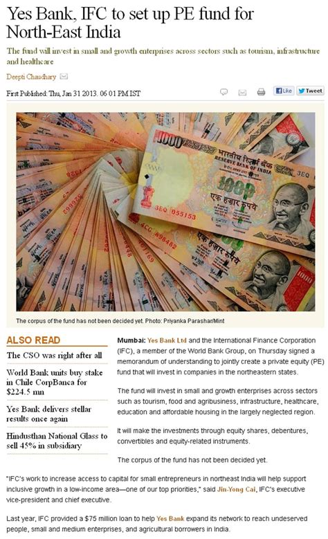 Fully funded scholarships provide most, if not all, of what you need to pursue your studies abroad. East West Interconnect: Yes Bank, IFC to set up PE fund ...