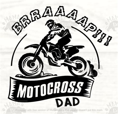 Dirt Bike Motocross Dad Svg Etsy