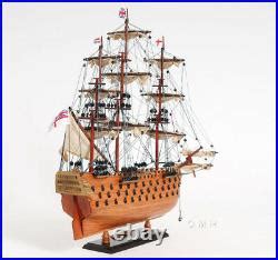 Hms Victory Lord Nelsons Flagship Wood Model Tall Ship With Floor