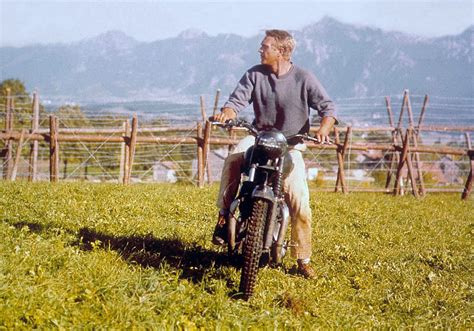 The iconic great escape motorcycle jump was performed on a triumph trophy tr6 that was painted to look like a german motorcycle. The Story Behind the Filming of Steve McQueen's Dramatic ...