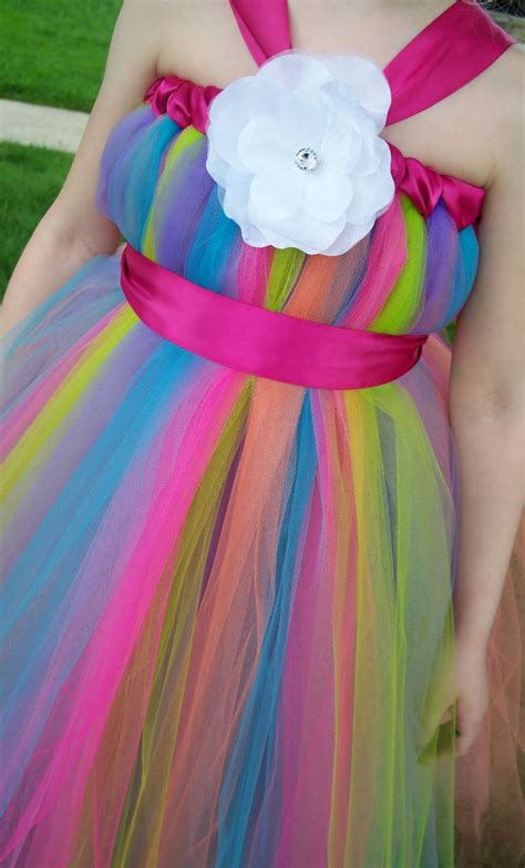 Rainbow Infant Tutu Dress Birthday Tutu Dress By Tutusbytiffanyann 45