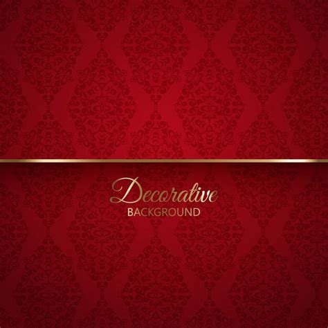 Free Vector Elegant Red Background With Ornaments