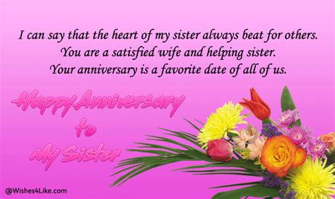 What Are Some Special Anniversary Wishes For My Sister Anniversary