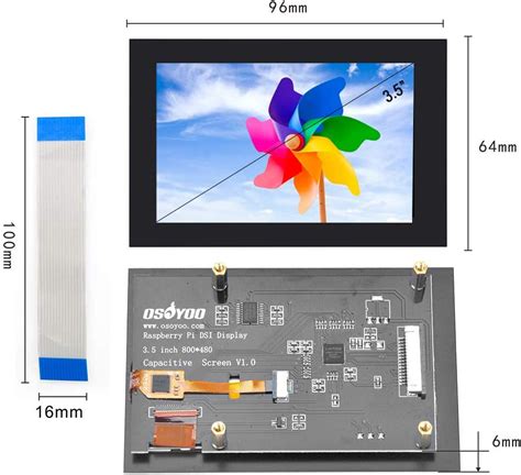 Buy OSOYOO 3 5 Inch DSI Touchscreen LCD Display For Raspberry Pi 4 B 3