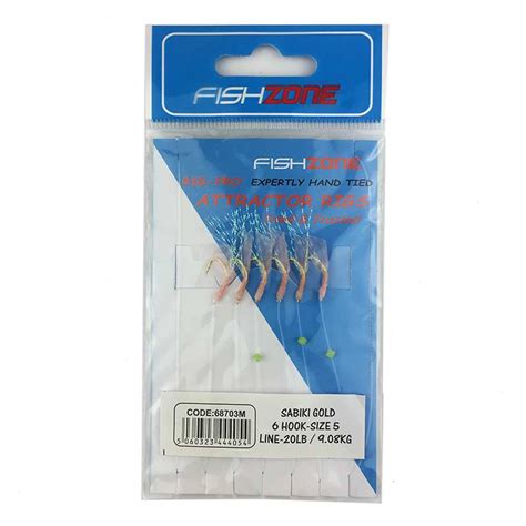 Fishzone Sabiki Gold Baitfish Attractor Lures Rig Rok Max