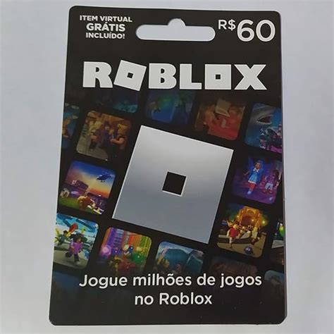 Cartão Presente Roblox R 60 Reais Amazon com br