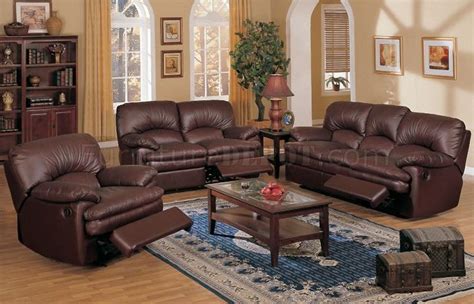 Mix up patterns and textures. Brown Top Grain Leather Match Recliner Sofa, Loveseat & Chair