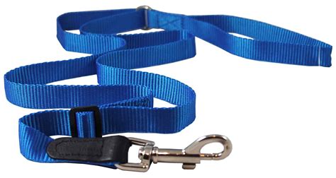 Adjustable Dog Leash 34 Wide Nylon 3ft 5ft Length With Leather