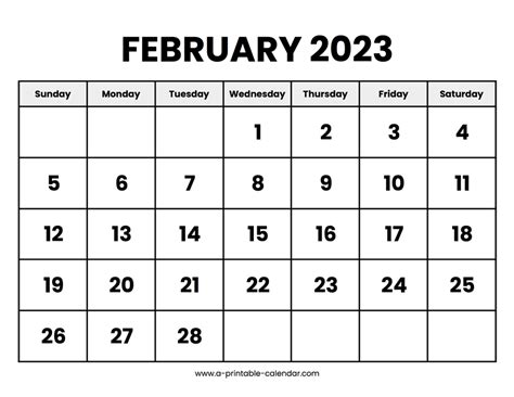 February 2023 Calendar Printable Pdf Get Calender 2023 Update