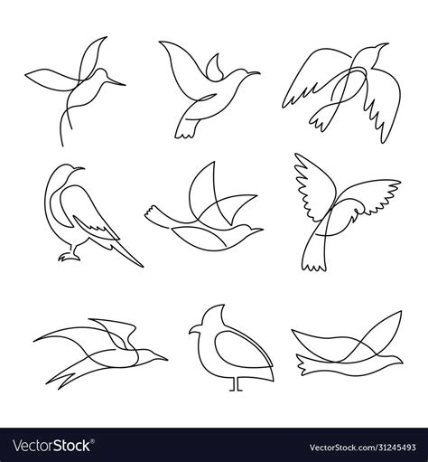 Bird Line Drawing Line Drawing Tattoos Animal Line Drawings One Line