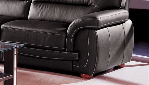 Black Italian Leather 3 Pcs Sofa Set Garne Austin Texas Beverly Hills