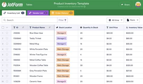 Inventory Html Template