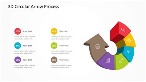 3d Circular Arrow Process Related Powerpoint Templates 8 Stage Process