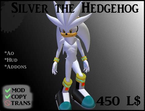 Second Life Marketplace Bands Silver The Hedgehog