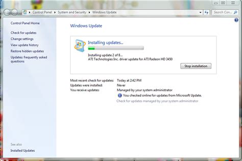 Installing Windows Updates On A Windows 7 Machine Division Of