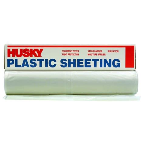 Husky 20 Ft X 100 Ft Clear 3 Mil Plastic Sheeting CF0320C The Home