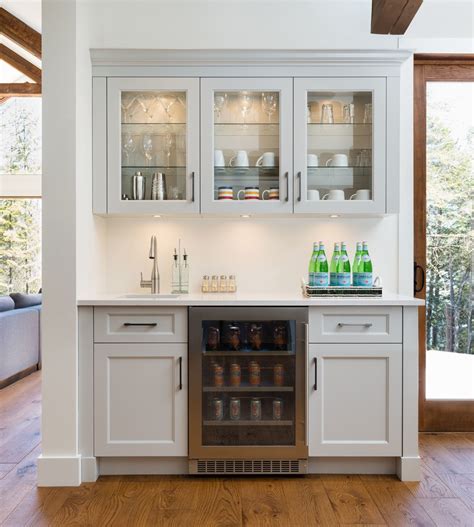 And if you live in a warm climate, this is one of those cool ideas on a budget that could work for the outdoors. montreal kitchen coffee station home bar transitional with ...