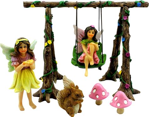 Pretmanns Fairy Garden Accessories Miniature Fairies And Ornaments