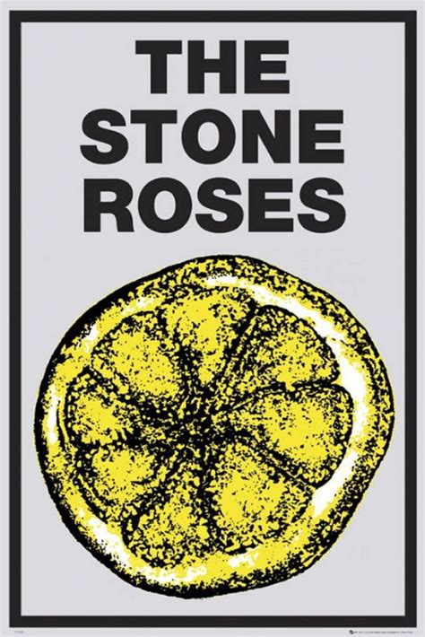 Kleidung And Accessoires The Stone Roses T Shirt Lemon Official White