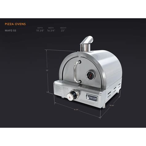 Mont Alpi Portable Propane Gas Outdoor Pizza Oven Mapz Ss Bbqguys