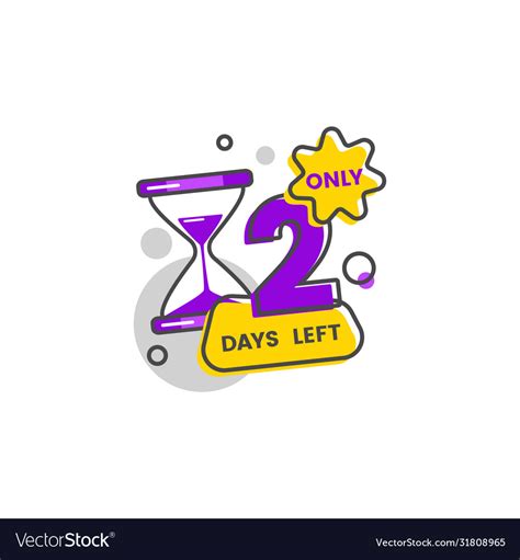 Only Two Days Left Sale Promo Sign Or Badge Banner