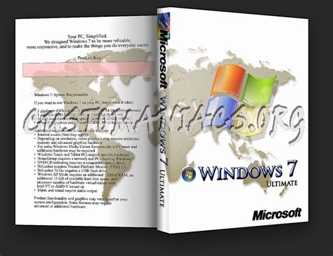 Windows 7 Ultimate Dvd Cover Dvd Covers And Labels By Customaniacs Id