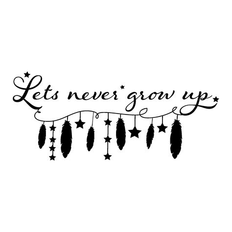 Dreamy Never Grow Up Wall Quotes Decal
