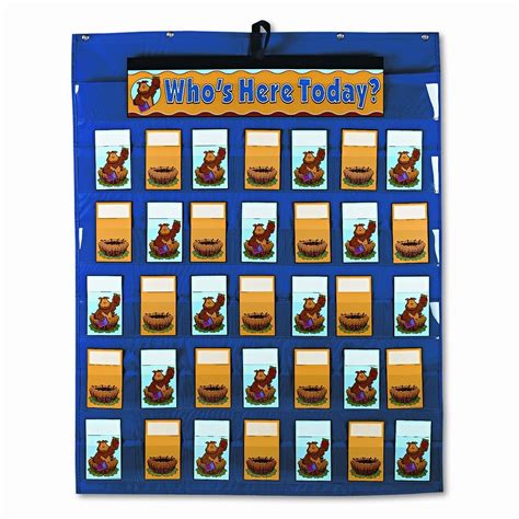 Attendancemultiuse Pocket And 35 Pocketstwo Sided Cards Chart