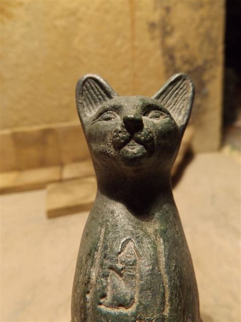 Egyptian Cat Statue Of Bast Bastet A Goddess Of Music Dance Joy