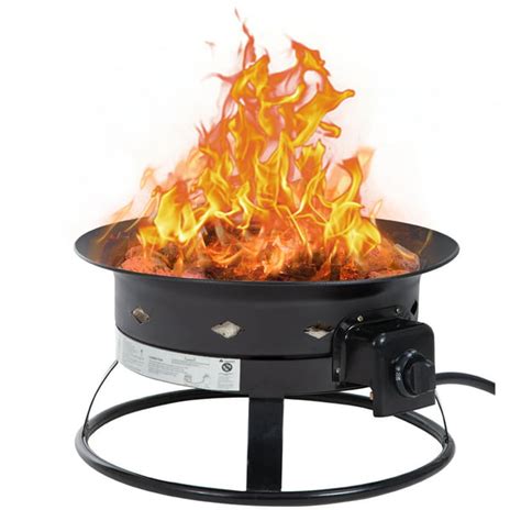 patio propane gas fire pit outdoor portable fire bowl 19 inch diameter for camping backyards