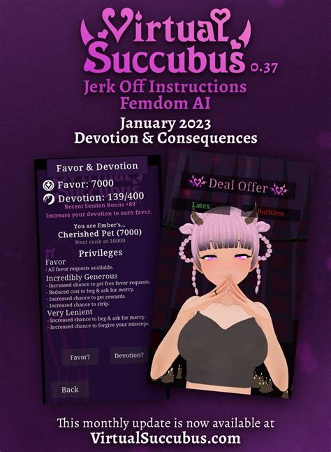 Hentai Femdom JOI AI Virtual Succubus Monthly Update Devotion