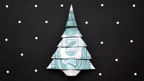 My Money Christmas Tree Dollar Origami Moneygami Tutorial Diy By