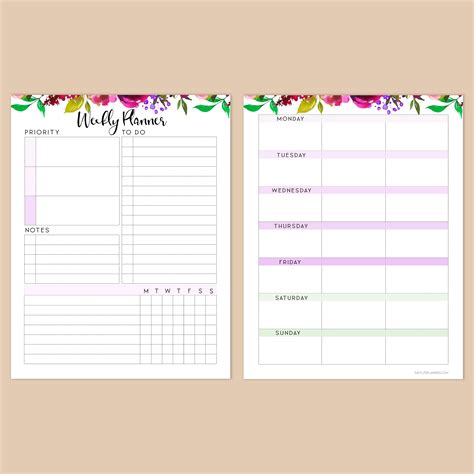 Weekly Planner Pages Big Happy Planner Inserts Printable Etsy