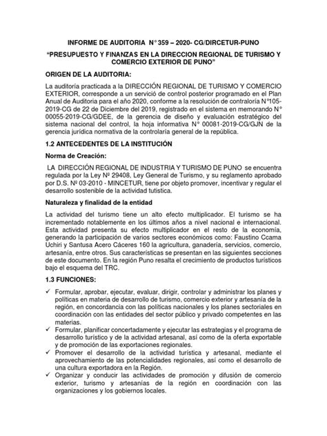 Informe De Auditoria Completo Pdf
