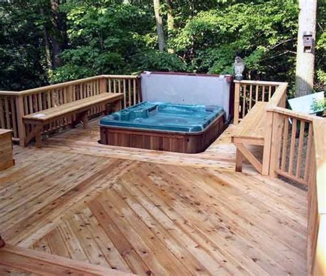 67 Stunning Hot Tub Deck Ideas For Relaxation And Style Hot Tub Deck Design Hot Tub Backyard
