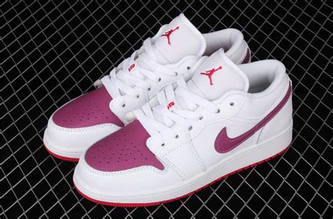 New Drop Air Jordan 1 Low Gs White True Berry Rush Pink Girls Shoes