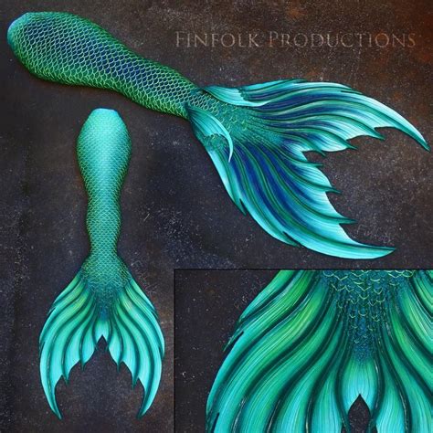 An Image Of A Green Mermaid Tail