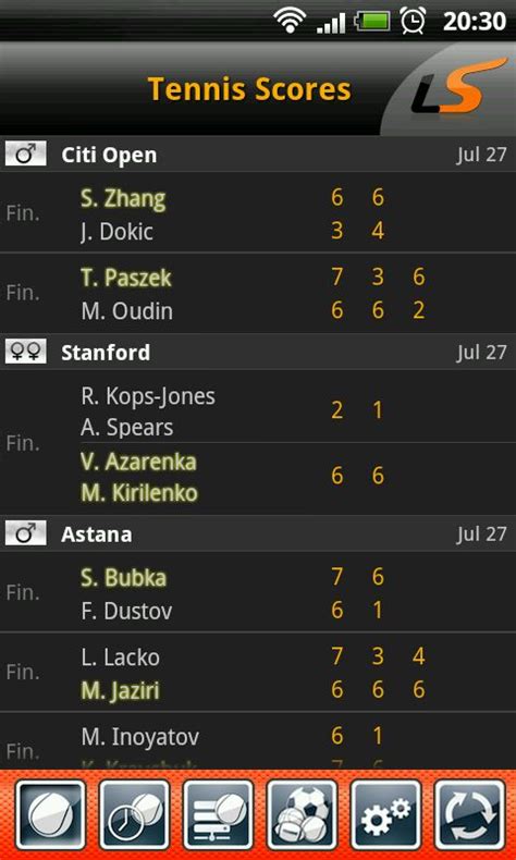 Xscores provides detailed information about tennis matches: LiveScore - a Refreshing App for Soccer & Tennis Live ...