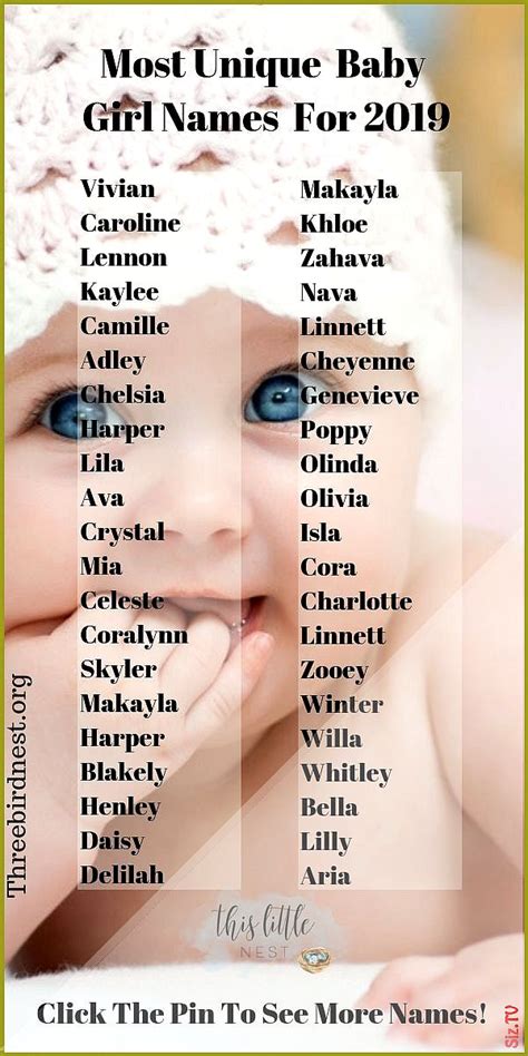 The Prettiest Most Unique Baby Girl Names For 2019 This Little Nest The
