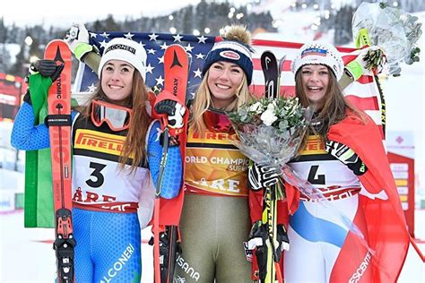 Our First Medalists Of Are2019 At Todays Super G 🥇mikaela Shiffrin