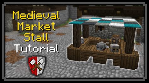 Market stalls of the villagers. Minecraft: Medieval Market Stall Tutorial - YouTube