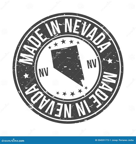 Hecho En Nevada Estado Usa Calidad Original Mapa De Sello Diseño