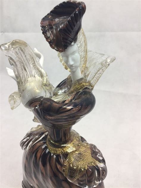 Details About Vintage Vecchia Murano Glass Figurine Lady Woman Signed To Base Rare Artglass